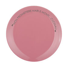 Piatto piano malva con scritta 27 cm in stoneware viola