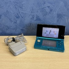 Console Nintendo 3DS Aqua Blue Azzurro Nero Classic Fat Con Caricatore E Pennino