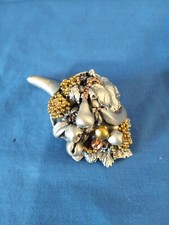 Soprammobile Bomboniera Portafortuna Cornucopia Mida's Resina anni 80/90 Argento