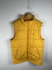 Gilet Smanicato Sleeveless Adidas Uomo taglia M Giallo Bianco Men Puffer Jacket