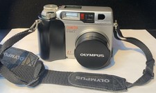 Olympus Camedia C-2020 Z fotocamera digitale obiettivo zoom 6,5-19,5 mm cinturino cover FUNZIONANTE