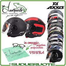 Casco Jet Omologato Axxis Metro S per Moto e Scooter da Uomo Donna con Visiera