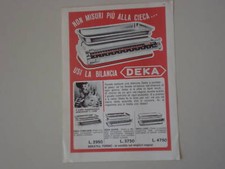 advertising Pubblicità 1965 BILANCIA DEKA