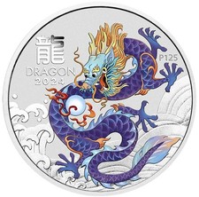 1 oz argento Lunar 3 drago