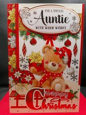 CARTOLINA DI NATALE ZIA 9"X6"