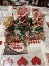 Composizione Floreale Ceramica Di Bassano Vintage