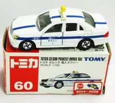 Tomica n.60 1/65 Celsior taxi privato bianco/blu auto pressofusa (scatola rossa)
