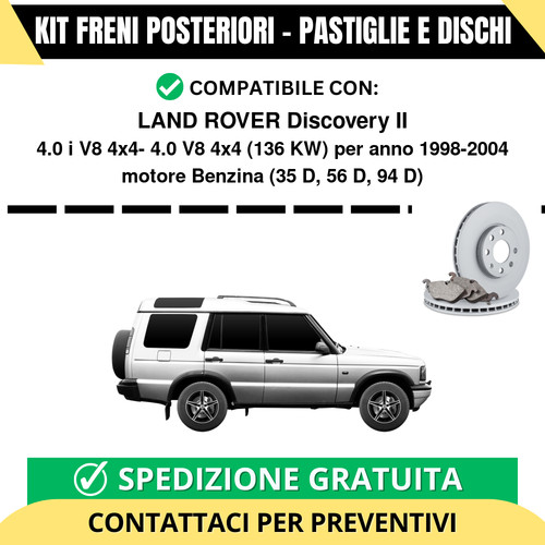 Kit freni posteriori per - posteriori,