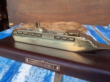 Modello Ottone Nave da Crociera COSTA CLASSICA Italian Cruise Ship Line Vintage