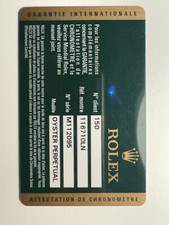 Guarantee Warranty Card 116710 GMT