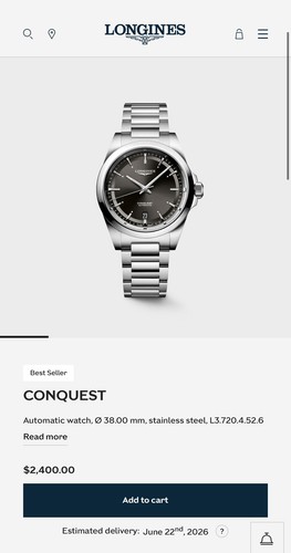 2024 longines conquest 38mm