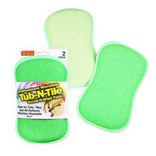 Vasca in microfibra originale Tufo-Scrub 'N' piastrelle cuscinetti in spugna, fresca nuova 8 pastiglie