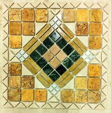 ROSONE MOSAICO "ANTICA ROMA" di marmo su rete anticato 60X60X1 cm COD. RUDVL