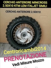 CERCHIO ANTERIORE MINICROSS KTM LEM ITALJET SIMILI 2.50X10 COMPLETO 