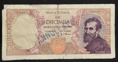 10000 lire michelangelo - 10000,