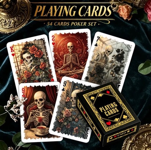 Mazzo poker skeleton skull - skeleton,