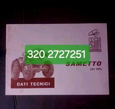 TRATTORE SAME SAMETTO 120 21 HP 2 e 4x4 BROCHURE DATI TECNICI PROSPEKT 1959