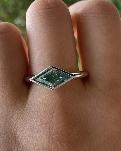 Anello moissanite pastiglia - anello,