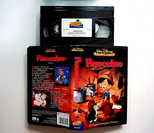 Pinocchio vhs disney - pinocchio, cartoon