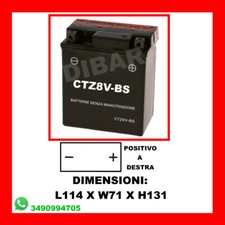 BATTERIA MOTO CTZ8V-BS 12 V HONDA FORZA DAL 2015 CC125
