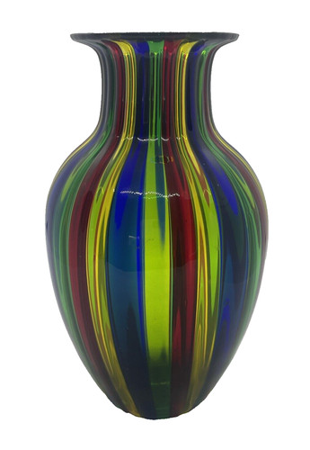 Vaso tondo righe nastro - a,