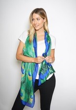 100% Silk Scarf in Rich Vivid