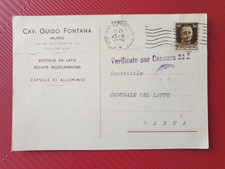 CART PUBBLICITARIA-DITTA CAV GUIDO FONTANA - MILANO -VIAGGIATA 1943