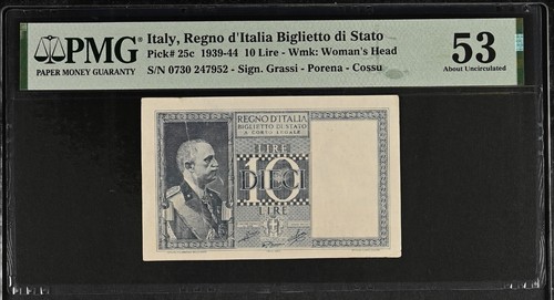 Italia lire regno - lire, (1939-44)