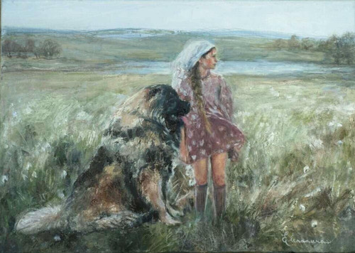 Quadro olio giovane ragazza - giovane,