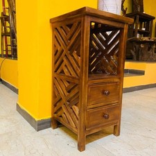 Comodino etnico in teak design