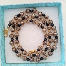 Collana Pietra Lavica  Onice e