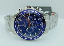 OROLOGIO UOMO LORENZ CRONOGRAFO,DATA, BRACCIALE ACCIAIO QUADRANTE BLU CASSA 42mm