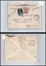 Storia postale Regno VEIII da Antrodoco a Cremona sassone 188+205 RacC Boccacci