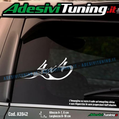 Adesivo 4x4 scritta - adesivo,