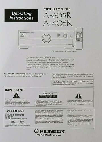 Amplificatore pioneer 605r - amplificatore,