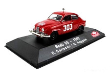 meraviglioso modellino auto pressofuso SAAB 96 #303 RALLYE MONTE CARLO 1962 - rosso - 1/43