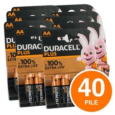 40 BATTERIE DURACELL PLUS PILE ALCALINE STILO AA LUNGA DURATA