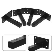  4 Pcs Staffe Per Carichi Pesanti Reggimensole Da Muro Di Scaffale Nero