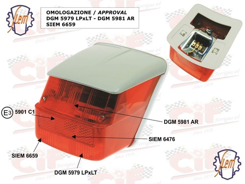 Fanale posteriore siem piaggio - posteriore,