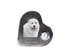 Mastino dei Pirenei orologio a forma di cuore con cane Art-Dog