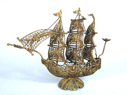 Veliero filigrana oro galeone