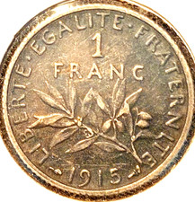 MONETA DA  1  FRANCO  1915