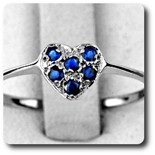 Anello zaffiro blu argento 925 - anello,