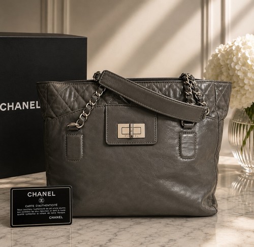 Autentica borsa chanel grigio - autentica,