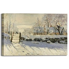 Monet la gazza design quadro stampa tela dipinto telaio arredo casa