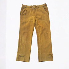 Belfe pantalone caccia velluto vintage 90S beige fatto in italia XL accorciato