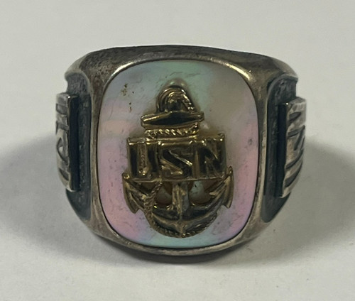 Anello vintage usn argento - anello,