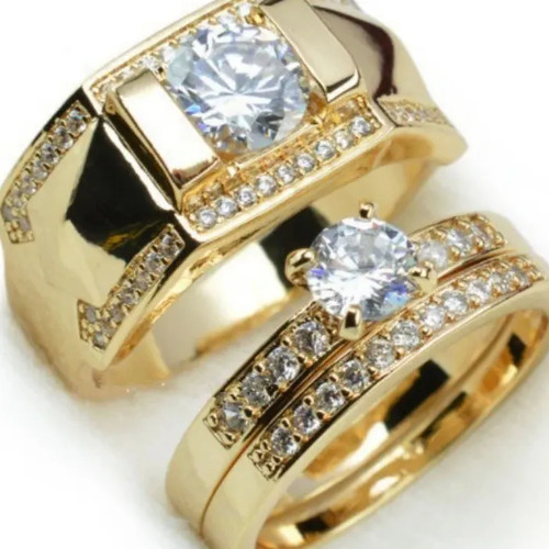Anello coppia metallo colore