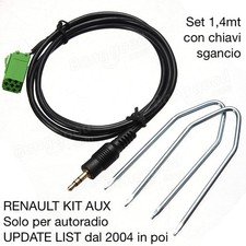 KIT Cavo Aux MP3 iPod RENAULT Update List KANGOO LAGUNA CLIO TWINGO SCENIC 1,4MT