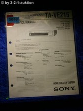 Sony Service Manual Ta VE215